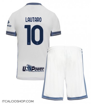 Inter Milan Lautaro Martinez #10 Seconda Maglia Bambino 2024-25 Manica Corta (+ Pantaloni corti)
